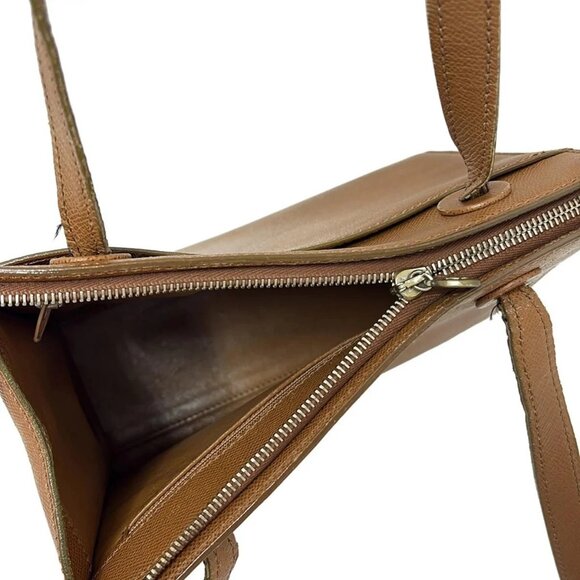 Auth CHANEL - Brown Calfskin Shoulder Bag - Picture 7 of 9